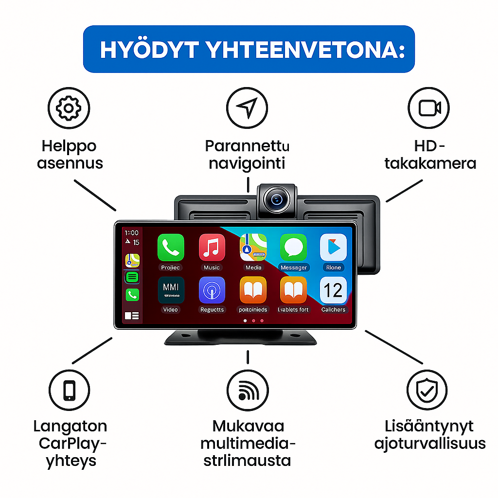 DriveNäyttö PRO™ - CarPlay järjestelmä